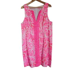 LILLY PULITZER Pink Floral Dress Size 16